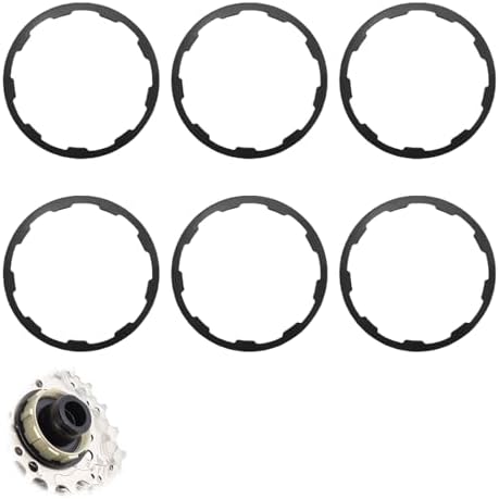 KLEHOPE Spacer Bicycle, 7 8 9 10 11 Speed Cassette Disc Anodised Aluminium Alloy Bottom Bracket Washer for 1/1.5/1.85/2/2.18/2.35 mm Flywheel Hub Disc Card Slot Type