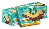 frankonia CHOCOLAT NO SUGAR ADDED Hazelnut Crisp Cocoa Waffles, 9 Stück,