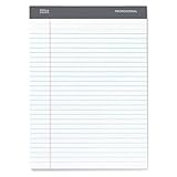 Office Depot Professional Legal Pad, 8 1/2in. x 11 3/4in, Legal Ruled, 50 Sheets Per Pad, White, Pack of 8 Pads, 99528