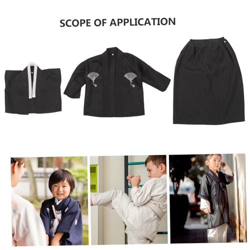 LIFKOME 1 Set Kimono Traditional Clothing Formal Dress Boys Clothes Boys Kimono Boy Kimono Japanese Kimono for Party Comfortable Japanese Kimono Japan Kimono Bathrobe Fabric Cosplay Child