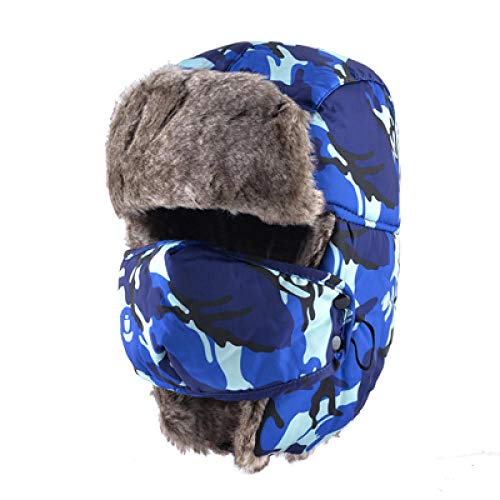 Casquette de neige ushanka homme bonnet hiver chaud avec masque et oreillettes femme