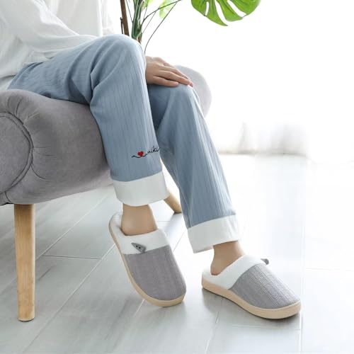 NineCiFun Women's Slippers Scuff Comfy Lightweight House Shoes Slip on Memory Foam Bedroom Slippers Indoor Outdoor Home Shoes with Soft Terry Lining2