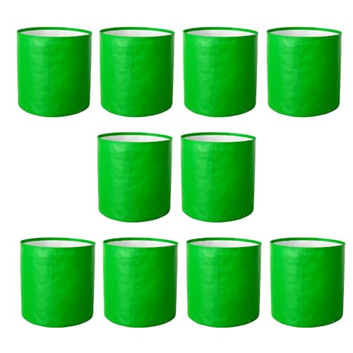 Image of HDPE UV Treated 340 GSM Plant Growing Bags for Terrace Gardening Easy to Use 12 x 12 Inch - Pack of 10