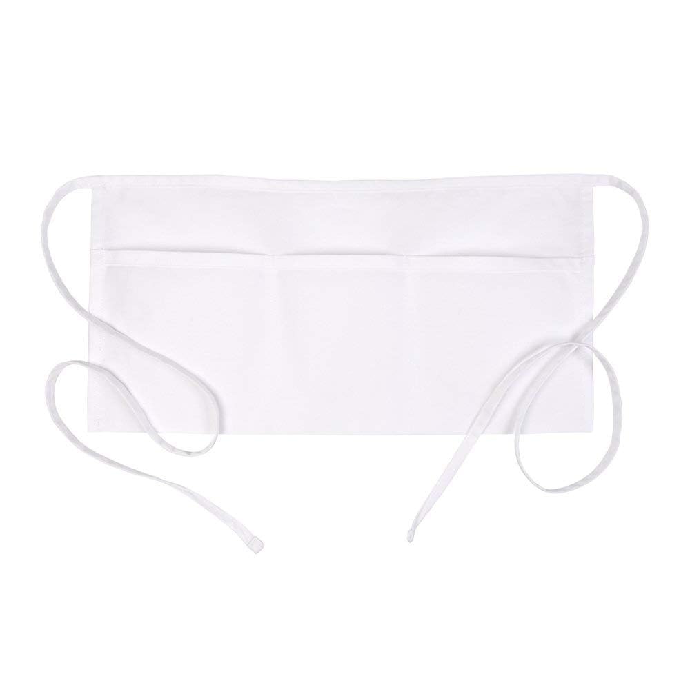 Fame Adult's 3 Pocket Waist Apron - White -