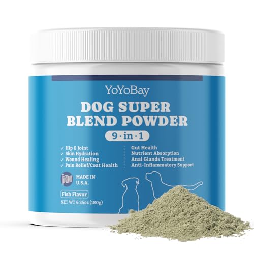 Supplements for Dogs, Dog Supplements Super Blend Powder 9 in 1, Vitamins for Dog, with Iceland Fish Powder, Support Gut Health, Hip and Joint, Multivitamin Support, 6.35oz, Fish Flavor - Thumbnail 7