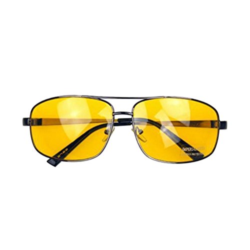 OULII Óculos de sol com armação de metal polarizada UV400, antirreflexo, para dirigir à noite