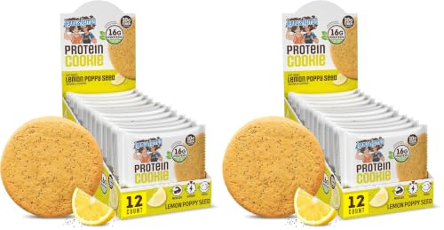 Image of Lenny & Larry's Complete Protein Cookie,[Lemon Poppy Seed],Chewy Soft Baked,16g Plant Protein,Vegan,Non-GMO,High Fiber,4 Ounce Cookie,(Pack of 24)