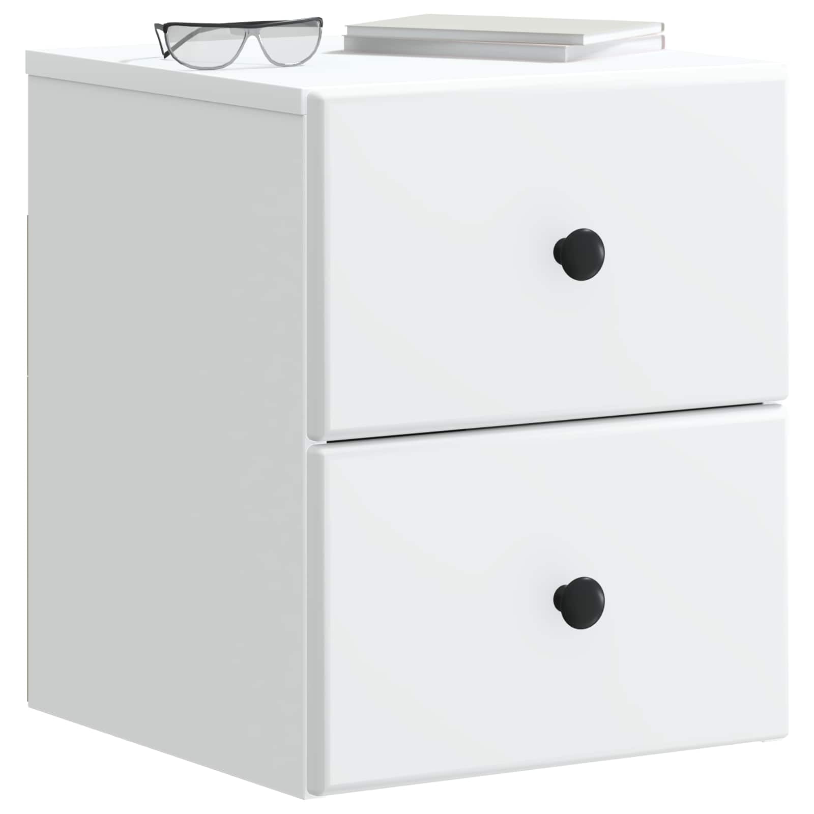 Mueble de noche blanco 34,5 x 33 x 40 cm con 2 cajones