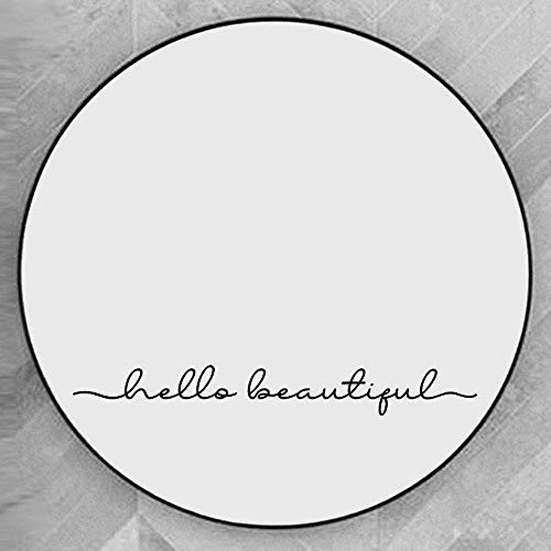 Zlkapt Hello Beautiful Inspirational Quotes Mirror Decal 18"X2.3" Vinyl Decal #TOP1