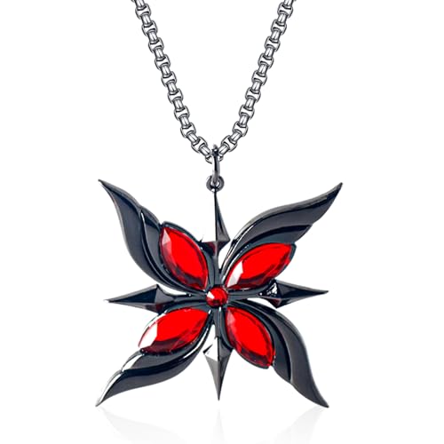 Driflo Genshin Impact Necklace Cartoon Jewellery Metal Keychain Pendant Personalized Hip-Hop Pendant Sweater Chain Cartoon Necklace Role Playing Fan N-ecklace Gift