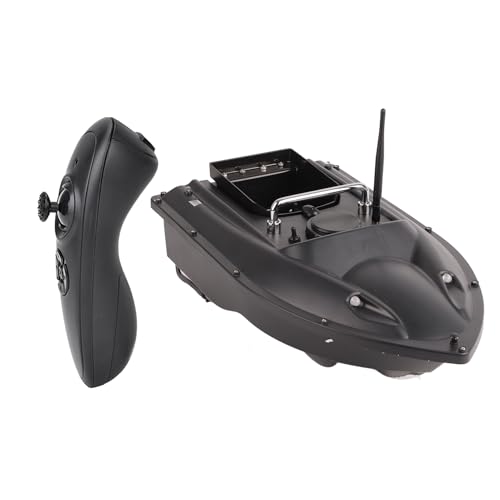 Image of Airshi ABSStainless Steel RC Fish Lure Boat, 3H Standby Time Fish Bait Boat Finder, for Wild Fishing Pool Lake Sea Fishing (Black)