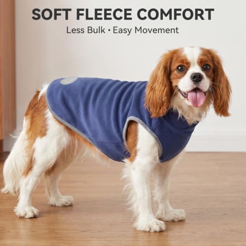 Image of cyeollo 2 Pack Fleece Dog Sweater Pullover Lightweight Reflective Jacket
