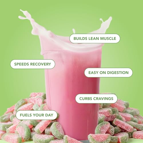 Image of Clean Simple Eats Clear Protein Drinks, 20g Grass Fed Whey Protein Isolate, Ultra Filtered, Light & Refreshing Beverage, Low Lactose, Sour Candy Watermelon, 20 Servings
