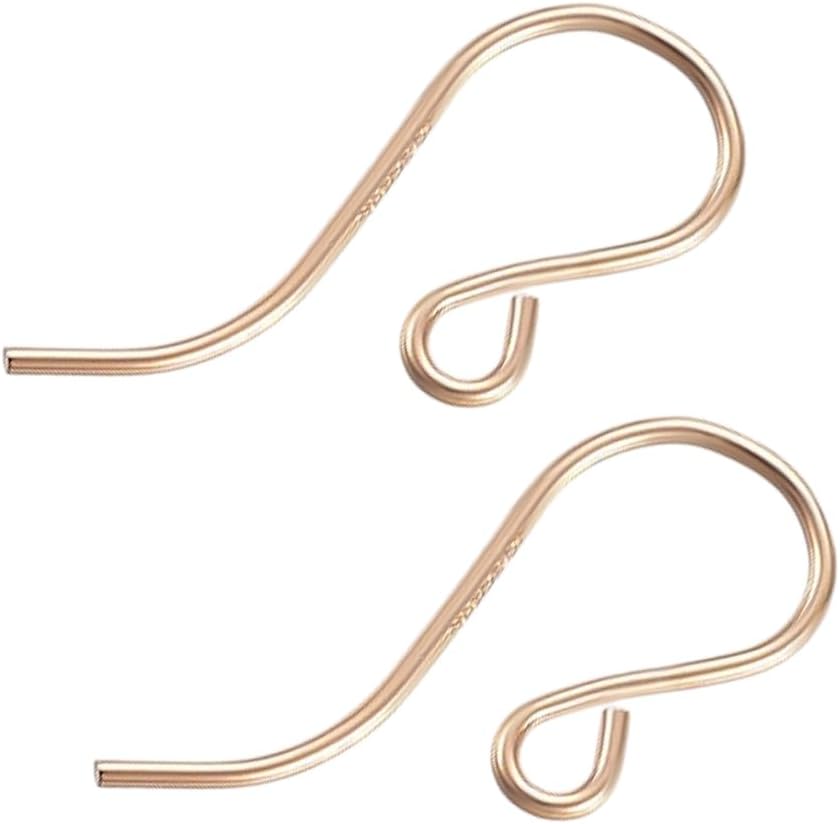 BENECREAT 3 Pairs 14K Gold Filled Earring Hooks - 20x11mm Ball End Ear Wires for DIY Jewelry Making