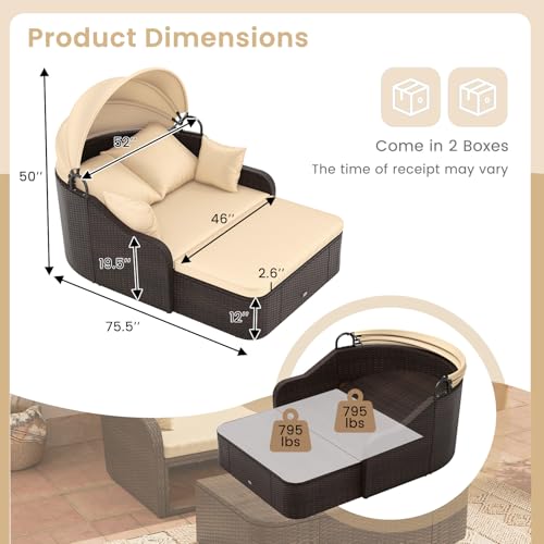outdoor daybed canopy product image