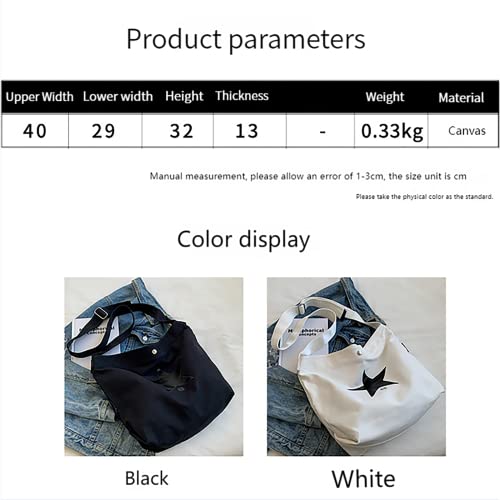 Fashion star canvas shoulder bag for men and women casual big travel bag leather messenger bag3
