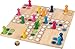 Produktbild goki 56914 Brettspiel Ludo aus massivem Holz, 24 × 24 cm  Variables Spielfeld für 2 bis 4 Spieler, inkl. 16 Figuren & Würfel