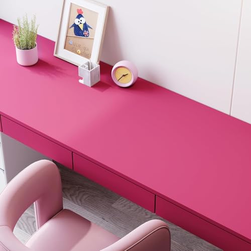 Image of HOME13 Matte Wallpaper Peel & Stick Contact Paper Decorative Self Adhesive Vinyl Wallpaper for Kitchen Cabinet Furniture Countertop Waterproof (24inches By 216inches, Pink Matte Wallpaper)