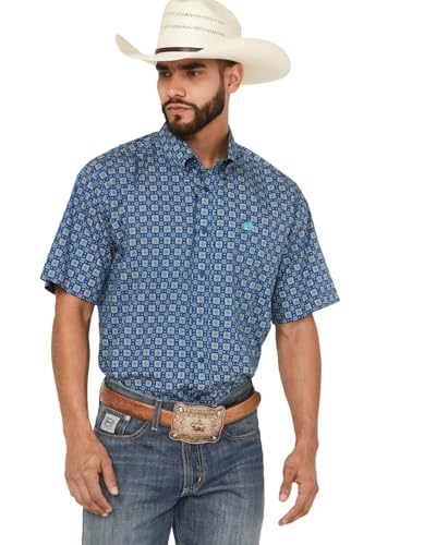 Cinch Men's Royal Blue Short Sleeve Shirt