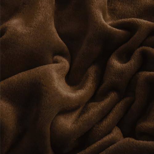 Image of BEDELITE Flannel Sheets Twin Size Brown - Super Soft Fleece Sheets Set Fluffy Extra Plush, 3 Piece(Include Fitted Sheet, Flat Sheet, 1 Pillowcase)