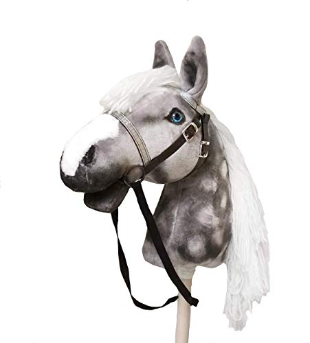 Dapple Gray Hobby horse Stick horse for children Horse toy on stick