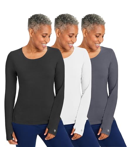 Healing Hands Mackenzie Women's Underscrub, Long Sleeve Tee with Thumbholes, Modern Fit Undershirt- 5051