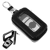 XLIUAX Auto Schlüsseletui, Autoschlüsselhalter mit Metallhaken und Schlüsselring Autoschlüsselhülle Schutz Tragbares Autoschlüssel Tasche mit Reißverschluss für Männer und Frauen