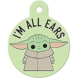 Bulldog Depot Star Wars Baby Yoda Personalized Engraved Pet ID Tag, Large Circle (1.25'x1.5'), 1 Count