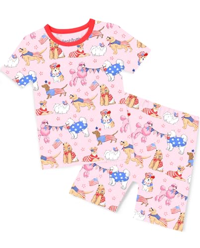babee Reshinee Toddler Girls Summer Short Sleeve Pajamas Kids Pjs 6-7T Unicorn Mermaid 2pcs