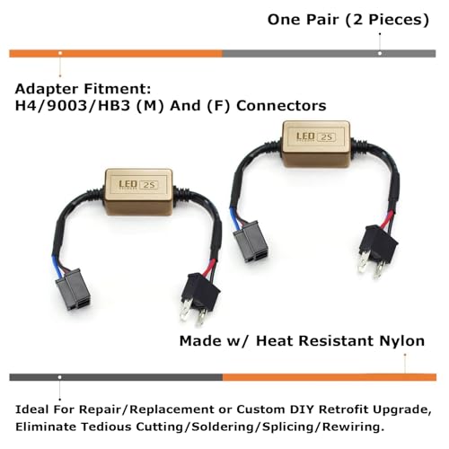 iJDMTOY Resistor Canceller LED H4 9003 HB2 CAN-Bus miniatura 2