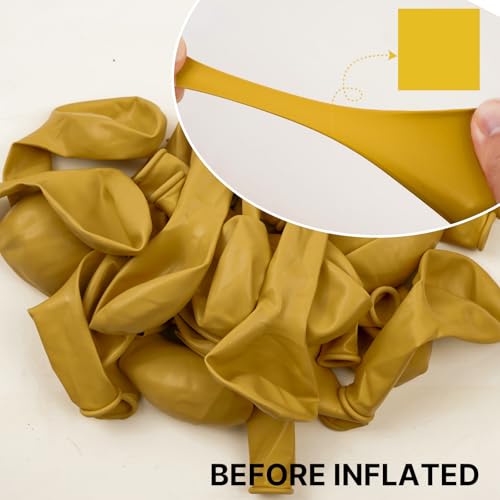 Image of PartyWoo Mustard Yellow Balloons 100pcs 12 Inch Boho Netural Fall Balloons for Birthday Engagement Baby Shower Anniversary Bee Sunflower Little Cutie Thanksgiving Party Decorations Yellow-F57