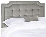 Safavieh Mercer Collection Sapphire Pewter Tufted Headboard, King,