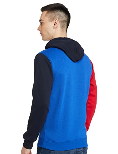 Image of The Indian Garage Co Men Regular Fit Placement Embroidery Overhead Hooded Sweatshirt
