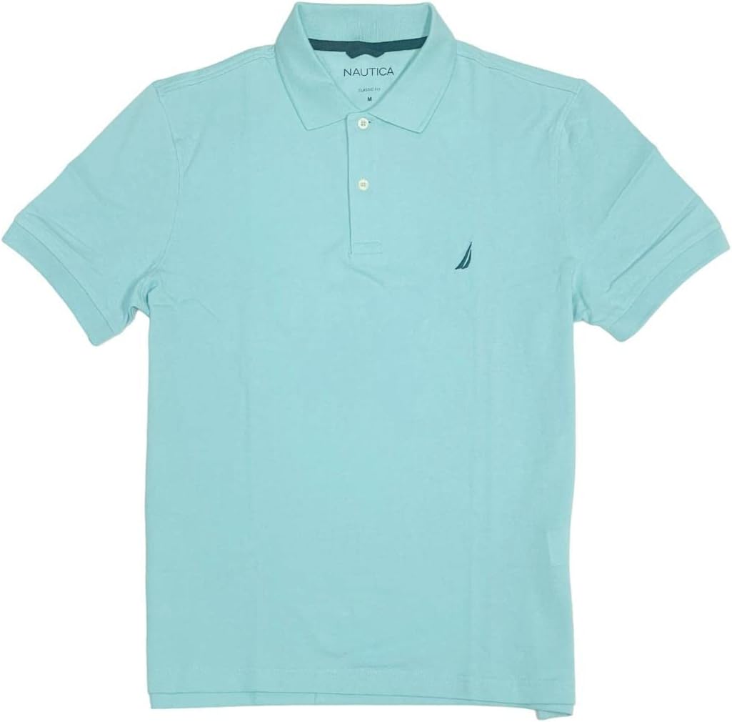 Nautica Mens Classic Fit Cotton Pique Polo T-Shirt (as1, Alpha, 3X_l, Regular, Regular, Harbor Mist)