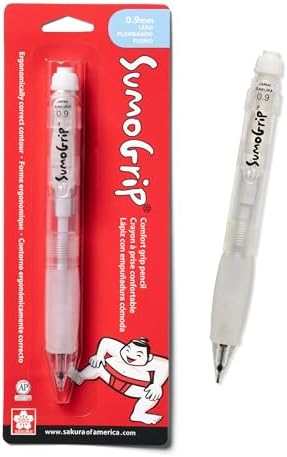 SAKURA 50280 SumoGrip 0.9-mm Pencil with Eraser, Clear
