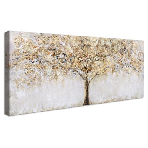 Albero della Vita Grande Stampa su tela con cornice Bling Albero Quadri Moderni Astratta Pittura Quadri su tela Poster da parete Decorazioni da parete per soggiorno camera da letto cucina 50x120cm