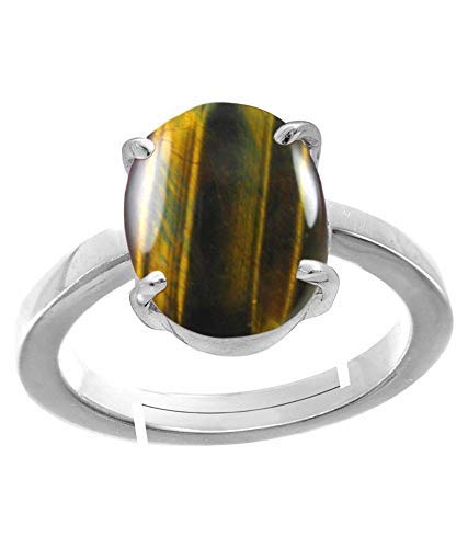 Bague œil de tigre 5,41 carat bague pierre précieuse naturelle pour femme