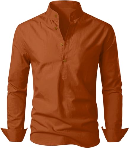 Image of Men's Kurta || Chinese Collar Long Sleeves || Straight Hip Length Kurtas || Short Kurta for Men || for Festival || Function || Occasion Wear Fancy Kurta for || Best Gifts for Mens