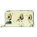 Produktbild JHGFG Mode Handtasche Reißverschluss Brieftasche Nette Avocado Nehmen Sie Übung Essen Gesunde Telefonkupplung Geldbörse Abendkupplung Blockieren Leder Brieftasche Multi Card Organi