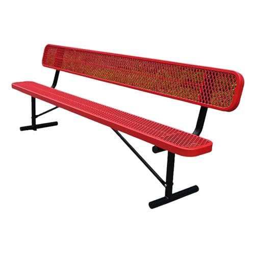 Banc de jardin en métal de 119 cm idéal pour se détendre près de la piscine