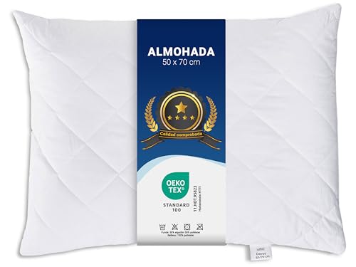 ZOLLNER Almohada cómoda - 50 x 70 cm - con Cremallera - Relleno de...