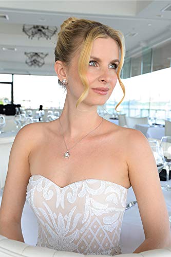 Mariell Freshwater Pearl Wedding Necklace Earrings Jewelry Set for Brides, Bridesmaids, Birthday Gift3