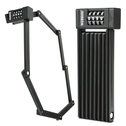 47.24inch Folding Bike Lock - 13mm Fold-Up 4 Digit Combination High Security Anti Theft Bike Lock, 4-Digit Password Bicycle Lock for Bike, Motorcycle, Scooter, Door & Gate
