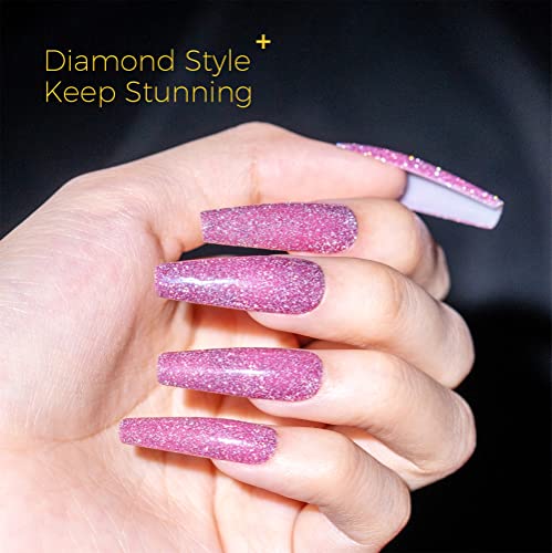 Burano Reflective Glitter Gel Polish, 7.3Ml Sparkly Shiny Disco Gel Polish Holographic Glitters Gel Polish, Nail Art Manicure Salon Diy Home Uv Lamp Required (Dark Pink) Dg16 #TOP2