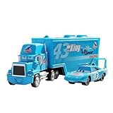 Yestree Cars Jouet 2 Pièces Set Véhicules, Camion Cars et Voiture de Course Enfant Camion Transporteur Modèle de Voiture Figurine Car, Cadeaux Parfaits pour Enfant Anniversaire/Récompense (NO.43)