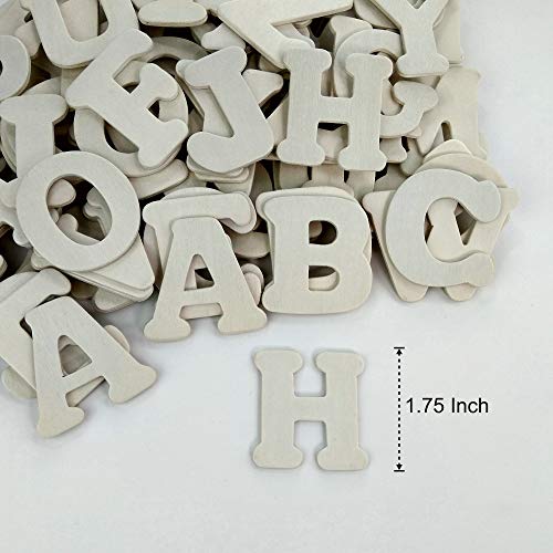 Kang&Chang Wooden Letters,Wooden Alphabet Letters,Unfinished Wood Letters For Crafts,Diy,Decoration,1.75 Inch,114 Pcs #TOP2