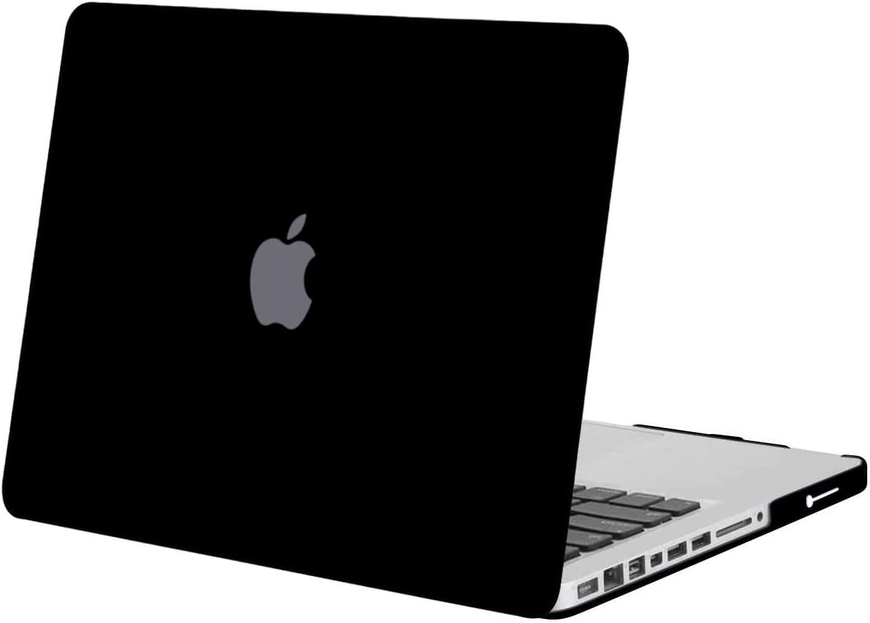 MOSISO Compatible with MacBook Pro 13 inch Case (Model: A1278, with CD-ROM) Old Version Release Early 2012/2011/2010/2009/2008, Protective Plastic Hard Shell Case Cover, Black