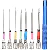 for Embroidery Punch Kit Fine Steel Embroidery Stitching Punch Needles Hand Sewing Needles Set Knitting Art Needles with Handle