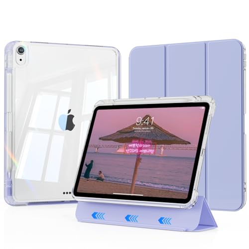 Étui iPad Air 11 anti-chute violet résoud le problème du rangement stylet