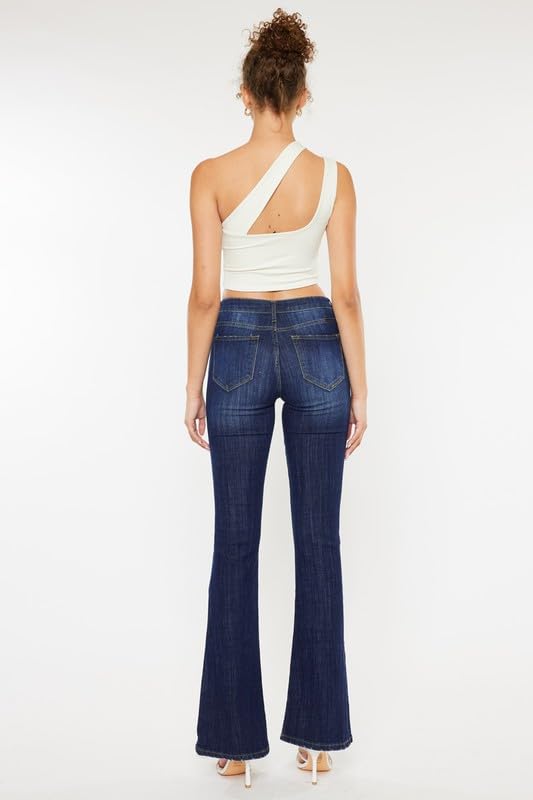 Kan Can Women's Mid Rise Flare Jeans - KC6102LOH3